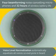 საკონფერენციო დინამიკი Jabra 2775-319 Speak2 75, Bluetooth, Portable USB Conference Speakerphone, Dark Grey, 4 image