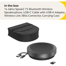საკონფერენციო დინამიკი Jabra 2775-319 Speak2 75, Bluetooth, Portable USB Conference Speakerphone, Dark Grey, 5 image