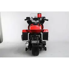 ბავშვის ელექტრო მოტოციკლი 011-RED კაუჩუკის საბურავებით/ტყავის სავარძლით, 4 image