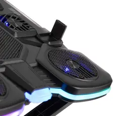 ნოუთბუქის გამაგრილებელი 2E GAMING Laptop stand CPG-011, up to 17.3", 1xUSB-A, 1xUSB-C, LCD, RGB, black, 4 image