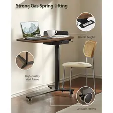 სათამაშო მაგიდა Kingsmith Pneumatic height adjustable table ETD2 Dark walnut, 4 image
