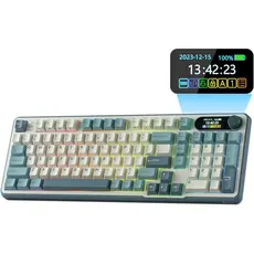კლავიატურა Royal Kludge RK S98 RGB Mechanical Keyboard, Chartreuse switch, Smart Display, Hot Swappable, Type-C wired, Bluetooth 5.0, 2.4GHz, Light Cl, 2 image