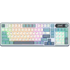 კლავიატურა Royal Kludge RK S98 RGB Mechanical Keyboard, Chartreuse switch, Smart Display, Hot Swappable, Type-C wired, Bluetooth 5.0, 2.4GHz, Light Cl