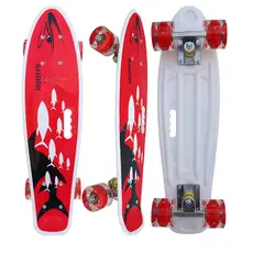 სკეიტბორდი M350YST-FISH მანათობელი ბორბლები და სახელურით, 2 image