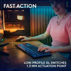 კლავიატურა LOGITECH G915 X Wired Gaming Keyboard - BLACK - US INT'L - USB - N/A - EMEA28i-935 - TACTILE, 5 image