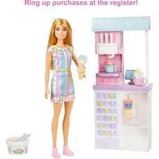 ბარბის თოჯინა MATTEL Barbie Ice Cream Shopkeeper Playset, 7 image