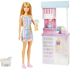 ბარბის თოჯინა MATTEL Barbie Ice Cream Shopkeeper Playset