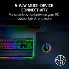 მაუსი Razer Mouse Pro Click V2, USB-A/WL/BT, Vertical Ed., white, 5 image