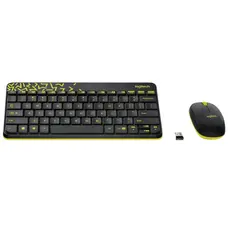კლავიატურა და მაუსი LOGITECH MK240 Nano Wireless Combo - BLACK/CHARTREUSE - RUS, 2 image