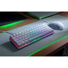 კლავიატურა Razer Keyboard Huntsman Mini Mercury Ed. RGB 61key Red Switch USB EN White, 3 image