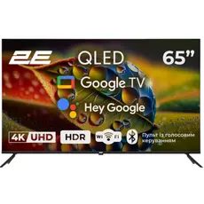 ტელევიზორი TV Set 65" 2E QLED 4K 60Hz Smart Google TV Black