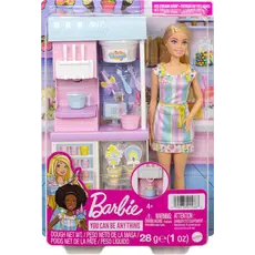ბარბის თოჯინა MATTEL Barbie Ice Cream Shopkeeper Playset, 8 image