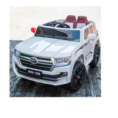 ბავშვის ელექტრო მანქანა TOYOTA D-189 კაუჩუკის საბურავებით,ტყავის სკამით, 6 image