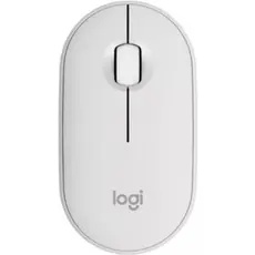 მაუსი LOGITECH Pebble Mouse 2 M350s - TONAL WHITE - BT - EMEA-808 - DONGLELESS