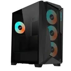 კომპიუტერის ქეისი Gigabyte C301 GLASS V2 4x120mm ARGB Fans Mid Tower Black	