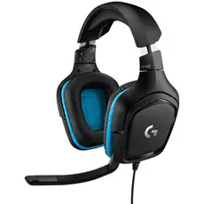 ყურსასმენი LOGITECH G432 Wired Gaming Headset 7.1 - LEATHERETTE - BLACK/BLUE - USB, 3 image