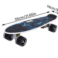 სკეიტბორდი M350YST-SKALETON2 მანათობელი ბორბლები და სახელურით, 3 image