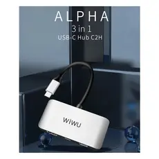 USB ჰაბი WiWU Alpha C2H Grey, 5 image