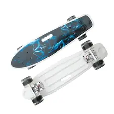 სკეიტბორდი M350YST-SKALETON2 მანათობელი ბორბლები და სახელურით, 2 image