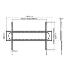TV საკიდი Stell SHO Extensible adjustable mount for TV 50" - 100", 5 image