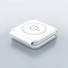 პორტატული დამტენი WiWU Foldable 3 in 1 M6 White, 6 image