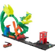 სათამაშო კომპლექტი Mattel HW City Dragon Drive Firefight, 4 image