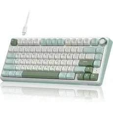 კლავიატურა Royal Kludge RK R75 RGB Mechanical Keyboard, K silver switch, Hot Swappable, Type-C wired, Sky Cyan, 7 image