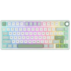 კლავიატურა Royal Kludge RK R75 RGB Mechanical Keyboard, Brown switch, Hot Swappable, Type-C wired, Sky Cyan