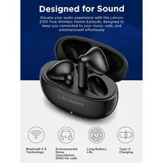 ყურსასმენი Lenovo E310 True Wireless Stereo Earbuds standalone-black, 5 image