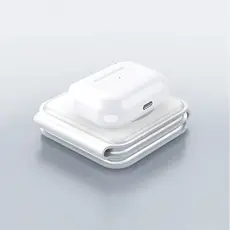 პორტატული დამტენი WiWU Foldable 3 in 1 M6 White, 5 image