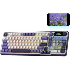 კლავიატურა Royal Kludge RK S98 RGB Mechanical Keyboard, Brown switch, Smart Display, Hot Swappable, Type-C wired, Bluetooth 5.0, 2.4GHz, Blackberry, 3 image