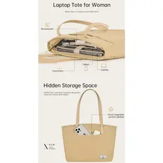 ნოუთბუქის ჩანთა WiWU 16'' Ora Tote Ivory, 7 image