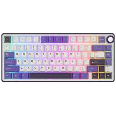 კლავიატურა Royal Kludge RK R75 RGB Mechanical Keyboard, K silver switch, Hot Swappable, Type-C wired, Blackberry, 2 image