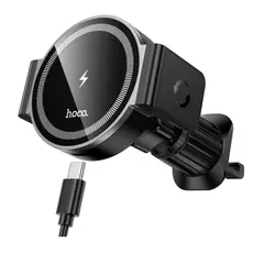 მანქანის დამტენი Hoco HW35 Power electric magnetic wireless fast charging car holder, 2 image