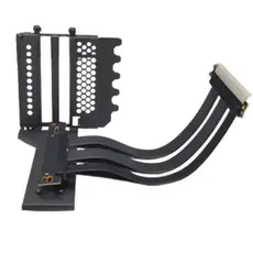 ვიდეო დაფის სამაგრი Asiahorse PCIE5.0 -A- BLACK 90 + Bracket, 4 image