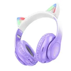 ყურსასმენი Hoco W42 Cat ears BT headphones purple grape