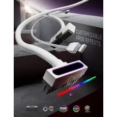 PSU კაბელის დამაგრძელებელი Asiahorse HYDRUS 24PIN WHITE - 30CM, 3 image