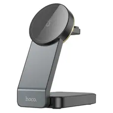 უსადენო დამტენი Hoco CQ3 Motorcycle folding 3-in-1 magnetic wireless fast charger, 2 image