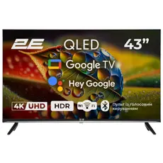 ტელევიზორი TV Set 43" 2E QLED 4K 60Hz Smart Google TV Black, 2 image