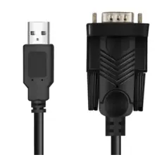 კაბელი Logilink AU0048A USB 2.0 to Serial Cable Black 1.5 m, 3 image