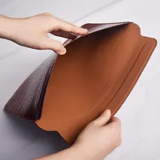 ნოუთბუქის ქეისი WiWU 13.3'' Skin Croco Geniunie Leather Sleeve Brown, 6 image