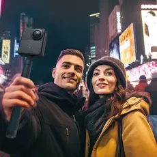 ექშენ კამერა KanDao Q23G-02 QooCam 3, 62MP, 360 Action Camera Travel Combo, Black, 12 image