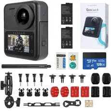 ექშენ კამერა KanDao Q23G-02 QooCam 3, 62MP, 360 Action Camera Travel Combo, Black, 11 image