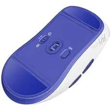 მაუსი Royal Kludge RK M30 Gaming Mouse Wireless, 2.4GHz, Bluetooth, USB White Blue, 5 image