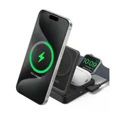 პორტატული დამტენი Anker MagGo Wireless Charging Station (15W, Foldable 3-in-1) bundle cable and charger, 3 image