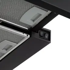 გამწოვი Ardesto Hood telescopic, 60cm, 450m3h, metal, 2х1W LED, button, black, 3 image