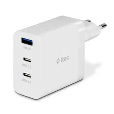 ადაპტერი TTEC SMARTCHARGER TRIO GAN 65W PD TRAVEL FAST CHARGER 2 USB-C+USB-A WHITE, 2 image