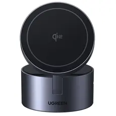 უსადენო დამტენი UGREEN W712 (65148) Magflow Qi2.2, 15W, 3in1 Wireless Charger, Grey, 3 image