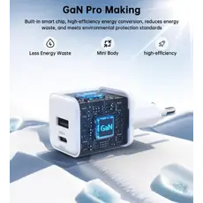 ადაპტერი CHOETECH PD5012 NexGen Mini PD30W/White, 5 image