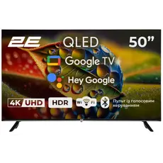 ტელევიზორი TV Set 50" 2E QLED 4K 60Hz Smart Google TV Black